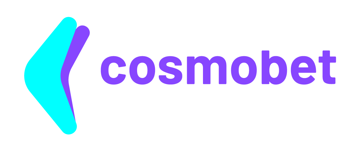 Логотип бренду Cosmobet на темному фоні